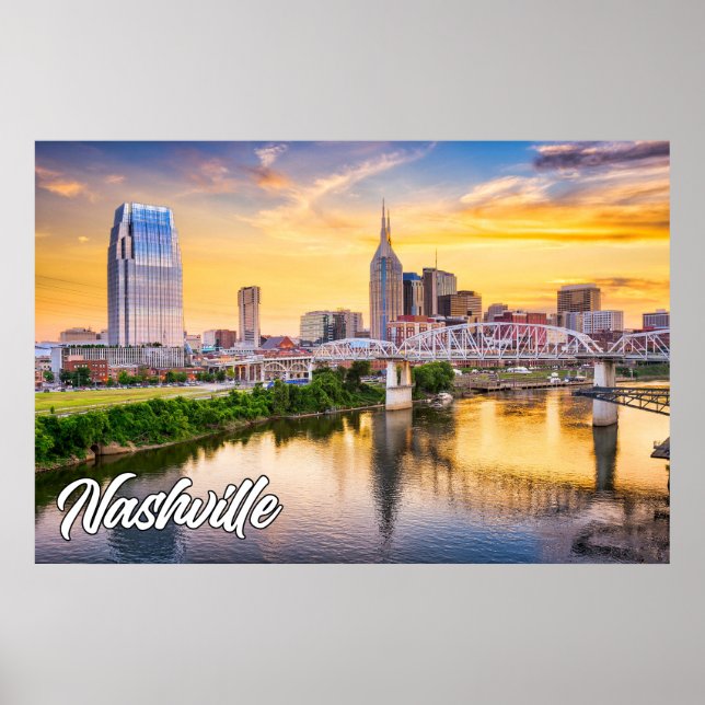 Poster Nashville, Tennessee, EUA (Frente)