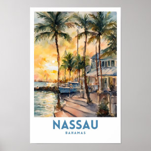Poster Nassau Bahamas Viagem Art