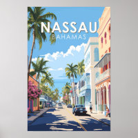 Nassau Bahamas Viagem Arte Vintage
