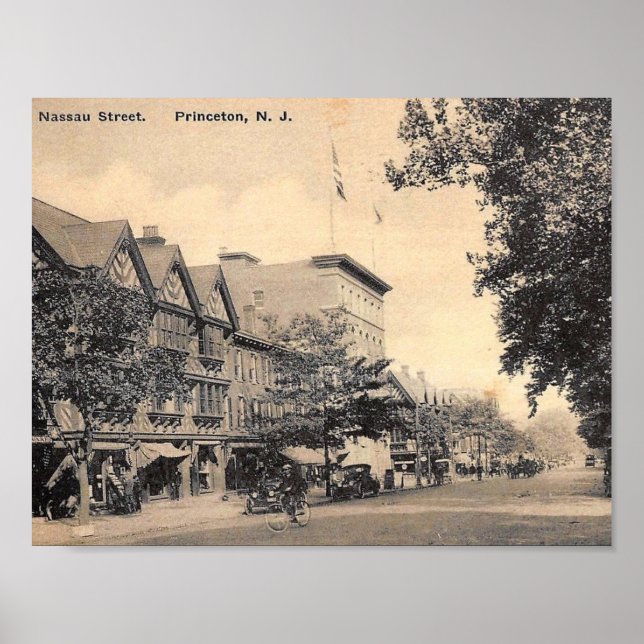 Poster Nassau Rua, Princeton, Nova Jersey, Vintage (Frente)