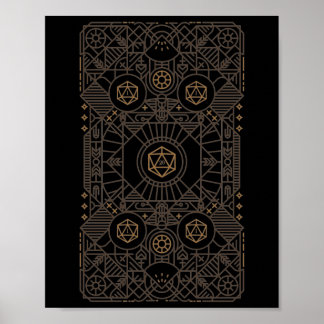 Poster Nat20 - Falha Crítica - Retro de Tabletop RPG Dice