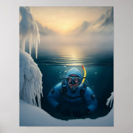 Poster Natação como os peixes fazem no inverno