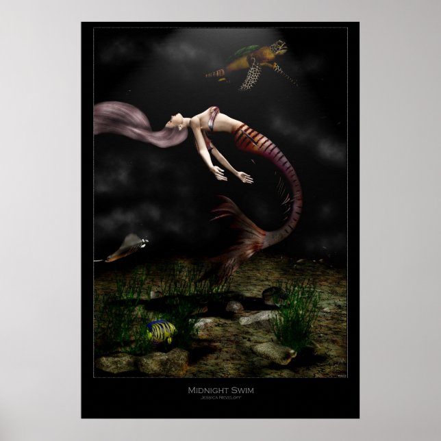 Poster Natação de meia-noite (Frente)