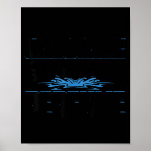Poster Natação Engraçada Nadador Cloro É Meu Perfume Nada