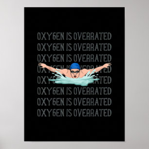 Poster Natação Nadadora Ama Engraçado Nadador Esporte