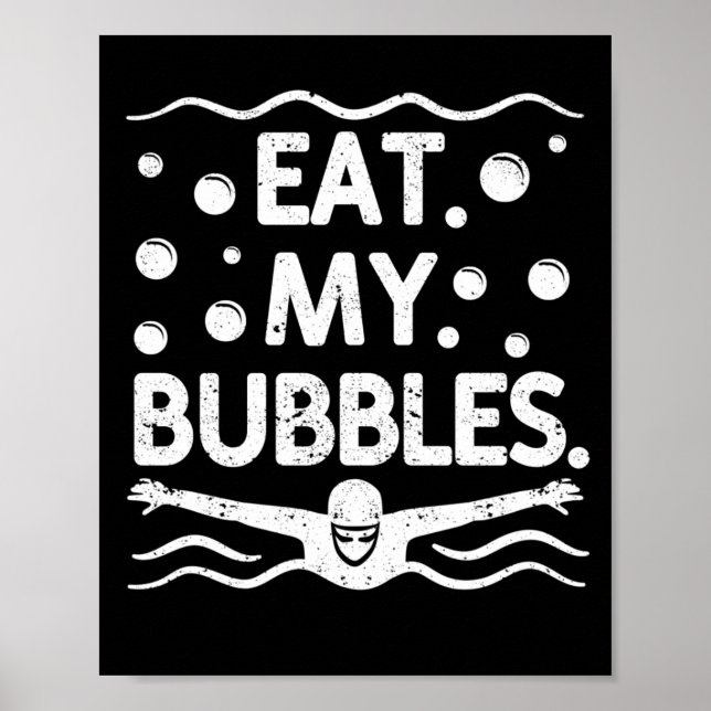 Poster Natação nadadora engraçada (Frente)