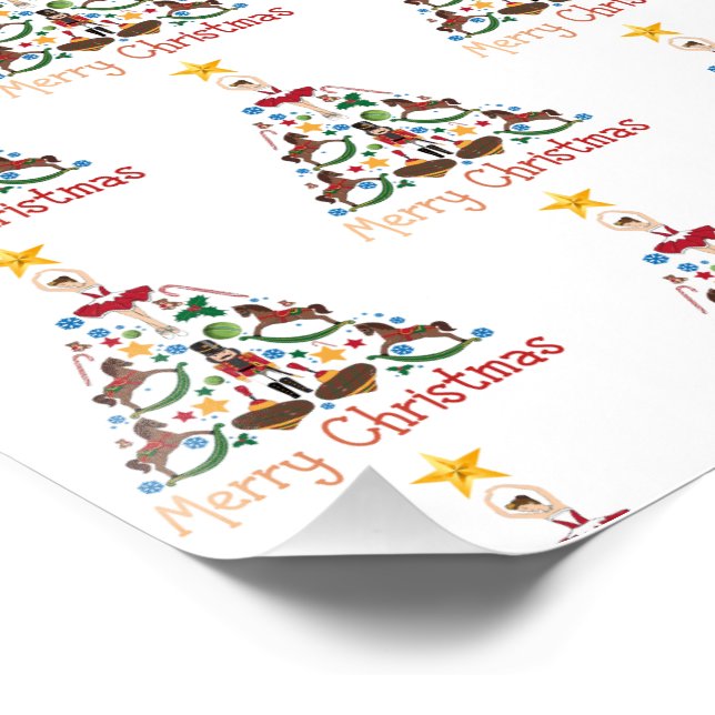 Pôster Natais vintages de cavalo (Canto)