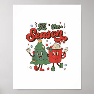 Poster Natais vintages Esta É A Época Da Árvore De Natal
