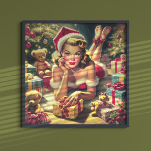 Poster Natais vintages Pin para cima