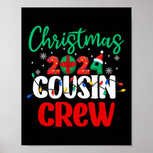 Poster Natal 2024 Cousin Crew Xmas Luzes Engraçadas