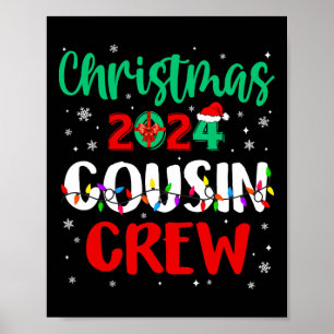 Poster Natal 2024 Cousin Crew Xmas Luzes Engraçadas