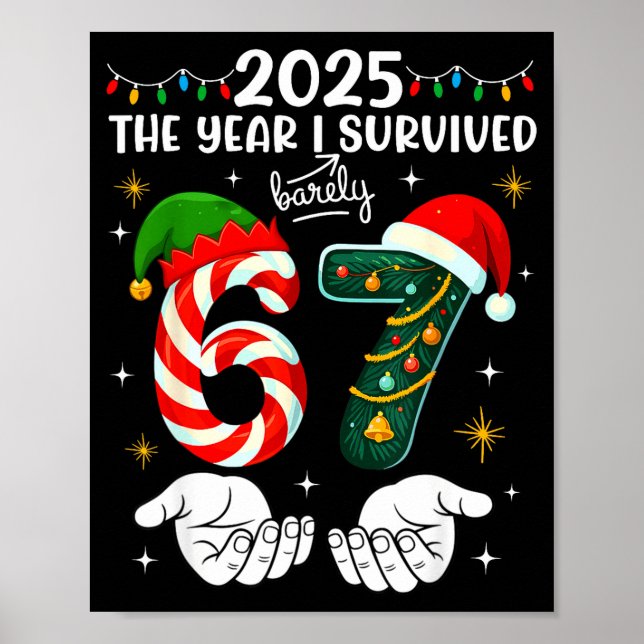 Poster Natal 2025 O Ano Mal Sobrevivi Seis Sete (Frente)