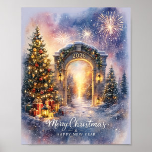 Poster Natal 2026 Arte Festiva do Inverno Mágico
