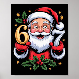 Poster Natal 67 Funny Xmas Seis Sete Suéter Feio 6-7