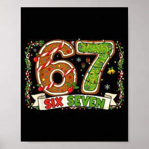 Poster Natal 67 Xmas Geração Rizzmas 6 7 Papai Noel Brain