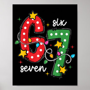 Poster Natal 6 7 Seis Sete Dito Engraçado Meme Piada Xma