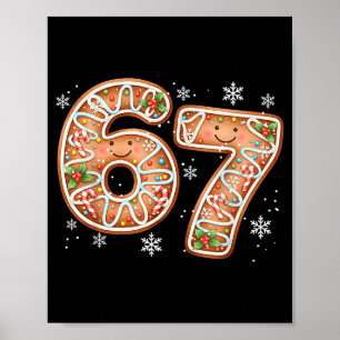 Poster Natal 6 7 Seis Sete Divertido 67 Meme Biscoito