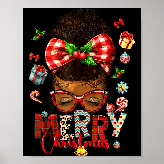 Poster Natal Alegre Coque Sujo Mulheres Negras Africanas  (Frente)