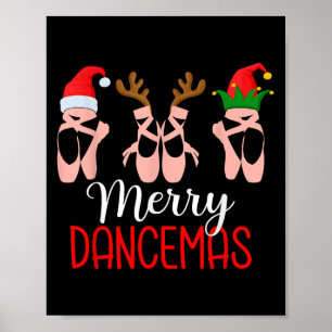 Poster Natal Alegre das Mulheres Dançarina de Ballet Prof