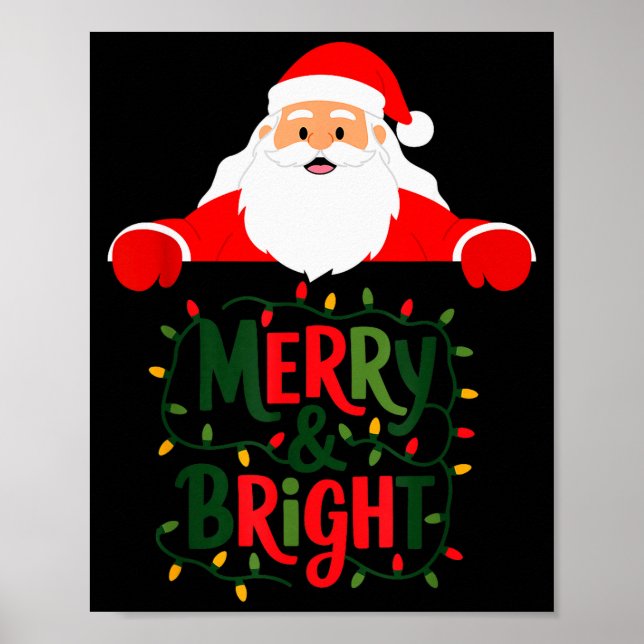 Poster Natal Alegre e Brilhante  (Frente)
