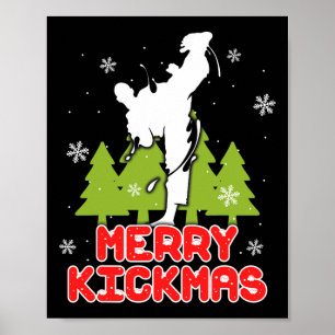 Poster Natal Alegre Kickmas Natal Divertido Árvore de Nat