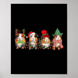 Poster Natal Alegre Porco Divertido Esquilo Porquinho San