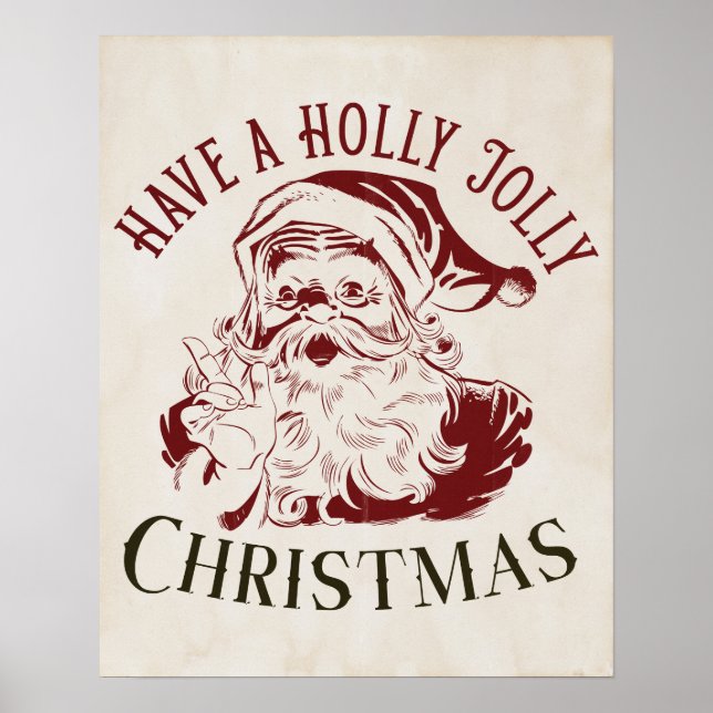 Poster Natal Antigo Alegre e Divertido (Frente)