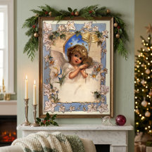 Natal Antigo, Anjo Vitoriano com Sininhos Dourados