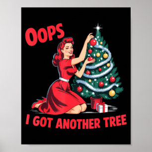Poster Natal Antigo Engraçado Oops Peguei Outra Árvore