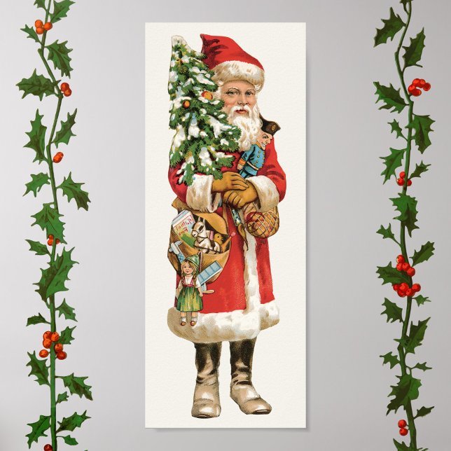 Poster Natal Antigo, Imagem Recortada de Papai Noel (Criador carregado)