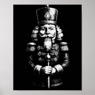 Poster Natal Antigo Quebra-Nozes Retro Xmas 2025 Família