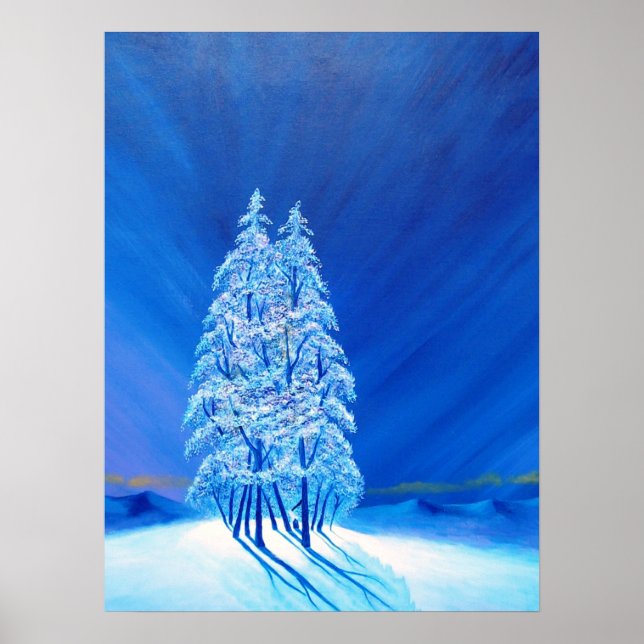 Pôster Natal azul nº 2 (Frente)