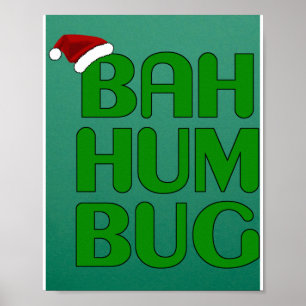Poster Natal Bah Humbug Shirt Art-Xmas Papais noeis de Hu