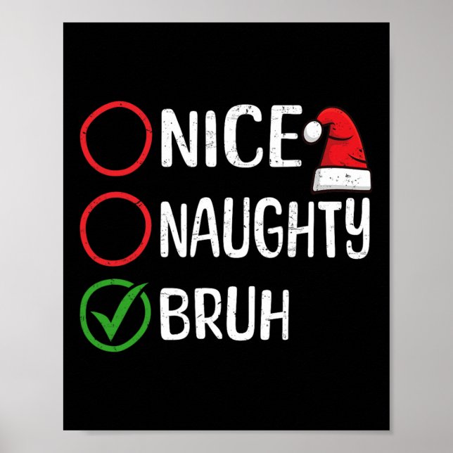 Poster Natal Bastante Doido Bruh Natal Lista Sa (Frente)