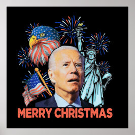 Poster Natal Biden Engraçado Joe Biden Confusou Xmas