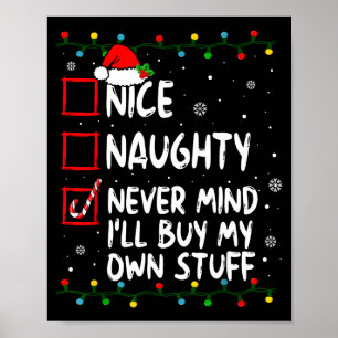 Poster Natal Bonito Malvado Não Se Preocupe Vou Comprar a