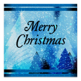 Pôster Natal Branco Lindo