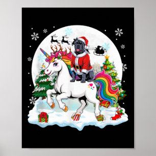 Poster Natal Cane Corso Montando Rena Unicórnio Natal