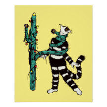 Natal Cat E Cactus Weird Xmas