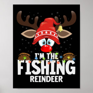 Poster Natal Correspondente Eu Sou A Rena Pescando 