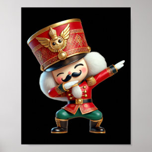 Poster Natal da Família com Nutcracker Dabbing Natal Cria
