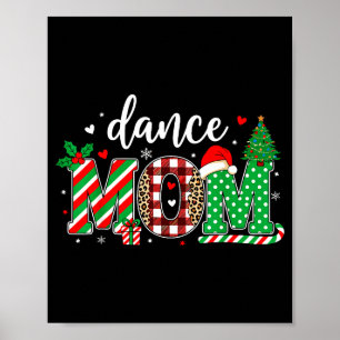 Poster Natal da Mãe de Dança Plaid de Búfalo Leopardo Cha