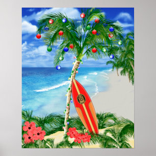 Pôster Natal da praia