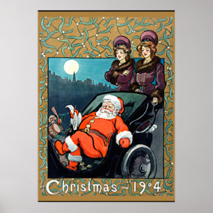 Poster Natal de 1904, natais vintages saudações