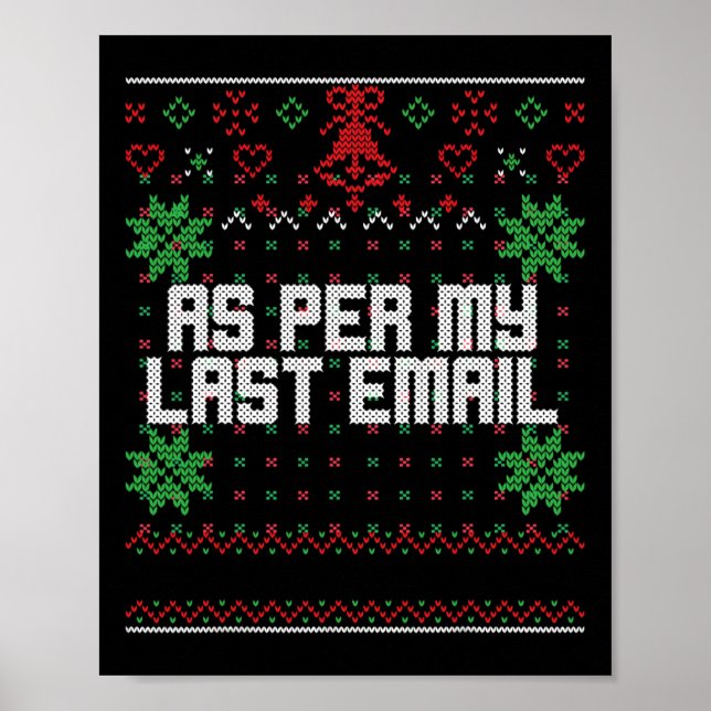 Poster Natal De Acordo Com Meu Último E-mail Sarcástico C (Frente)