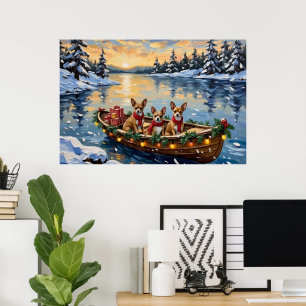 Poster Natal de barco de Chihuahua