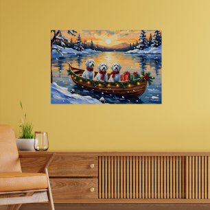 Poster Natal de Barco Maltês