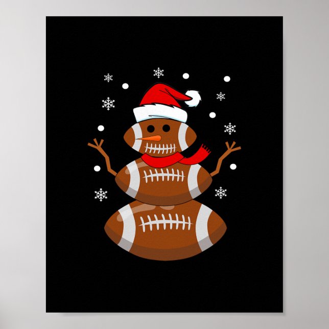 Poster natal de futebol americano (Frente)