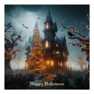 Pôster Natal de Halloween