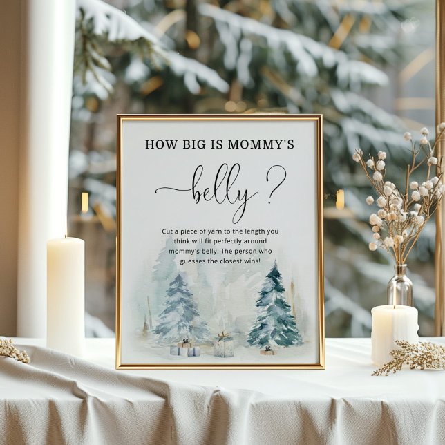 Poster Natal de inverno como é grande o jogo da barriga d (Criador carregado)